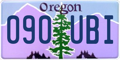 OR license plate 090UBI