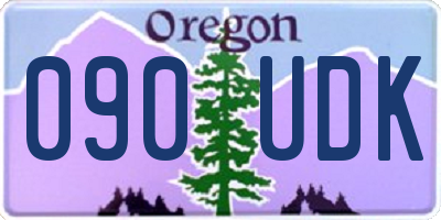OR license plate 090UDK