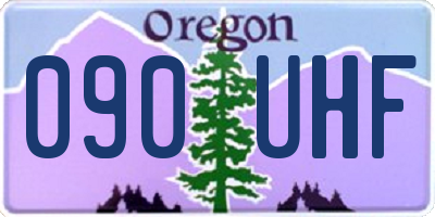 OR license plate 090UHF