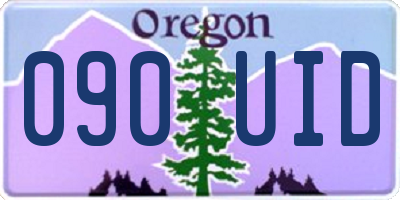 OR license plate 090UID