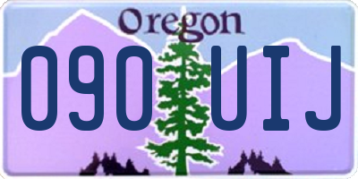 OR license plate 090UIJ