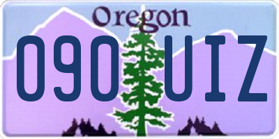 OR license plate 090UIZ