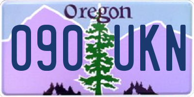 OR license plate 090UKN