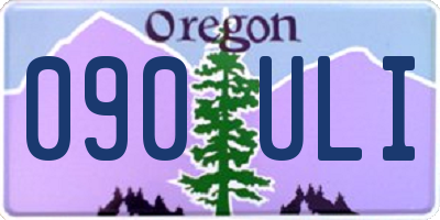 OR license plate 090ULI