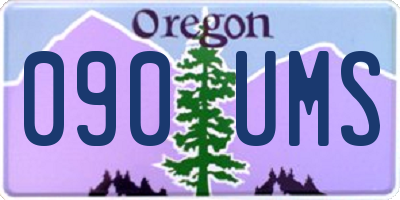OR license plate 090UMS