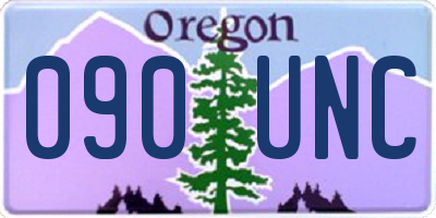 OR license plate 090UNC