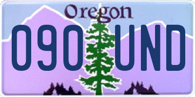 OR license plate 090UND