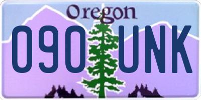 OR license plate 090UNK