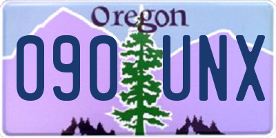 OR license plate 090UNX