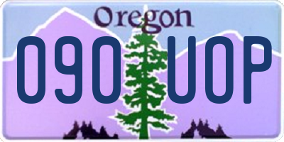 OR license plate 090UOP