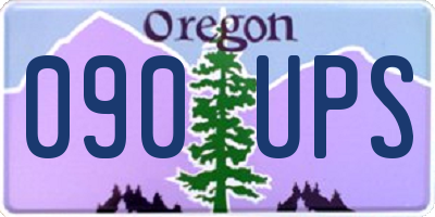OR license plate 090UPS