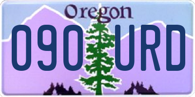 OR license plate 090URD