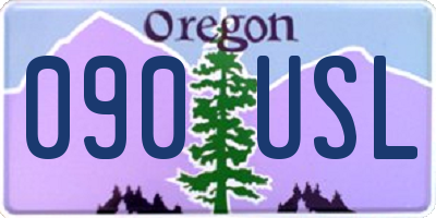 OR license plate 090USL