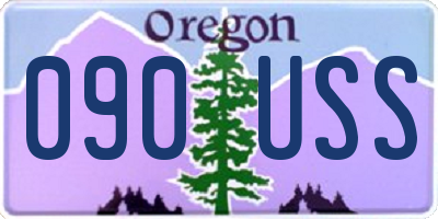 OR license plate 090USS