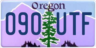 OR license plate 090UTF