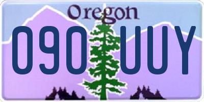 OR license plate 090UUY