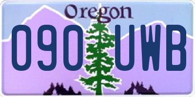 OR license plate 090UWB