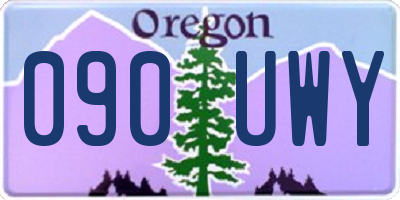 OR license plate 090UWY