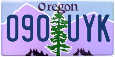 OR license plate 090UYK