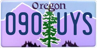 OR license plate 090UYS