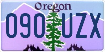 OR license plate 090UZX