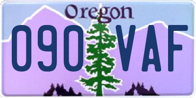 OR license plate 090VAF
