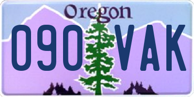 OR license plate 090VAK