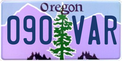 OR license plate 090VAR