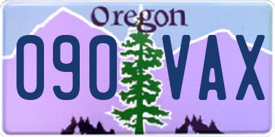 OR license plate 090VAX