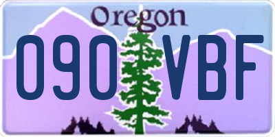 OR license plate 090VBF