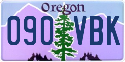 OR license plate 090VBK