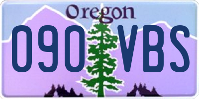 OR license plate 090VBS