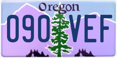 OR license plate 090VEF