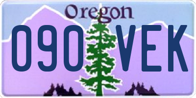 OR license plate 090VEK