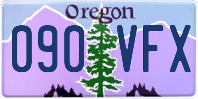 OR license plate 090VFX