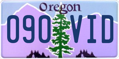 OR license plate 090VID