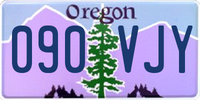 OR license plate 090VJY