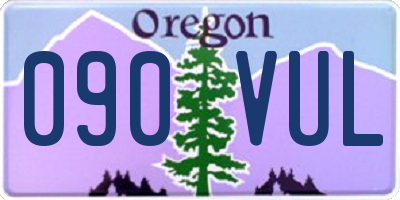 OR license plate 090VUL