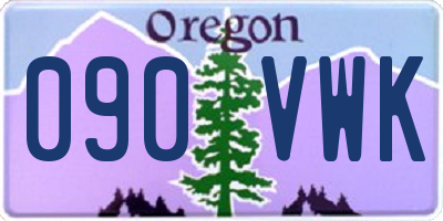 OR license plate 090VWK