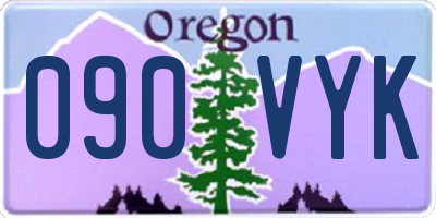 OR license plate 090VYK