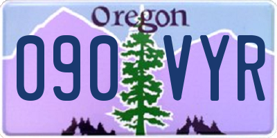 OR license plate 090VYR