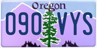OR license plate 090VYS