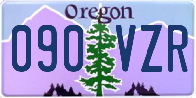 OR license plate 090VZR