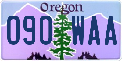 OR license plate 090WAA
