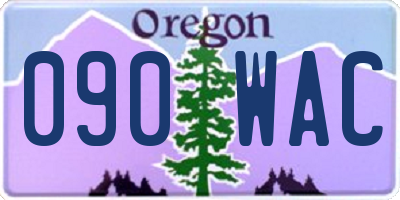 OR license plate 090WAC