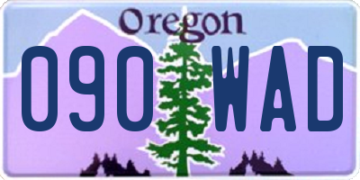OR license plate 090WAD