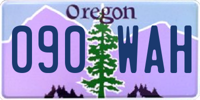 OR license plate 090WAH