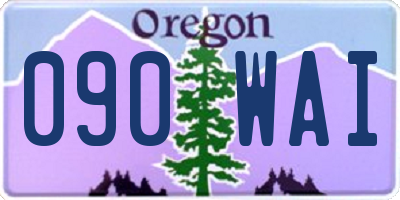 OR license plate 090WAI