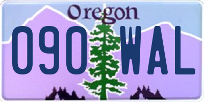 OR license plate 090WAL