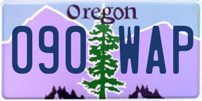 OR license plate 090WAP